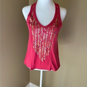 Eyelash Couture Pink Sequin Tank Top